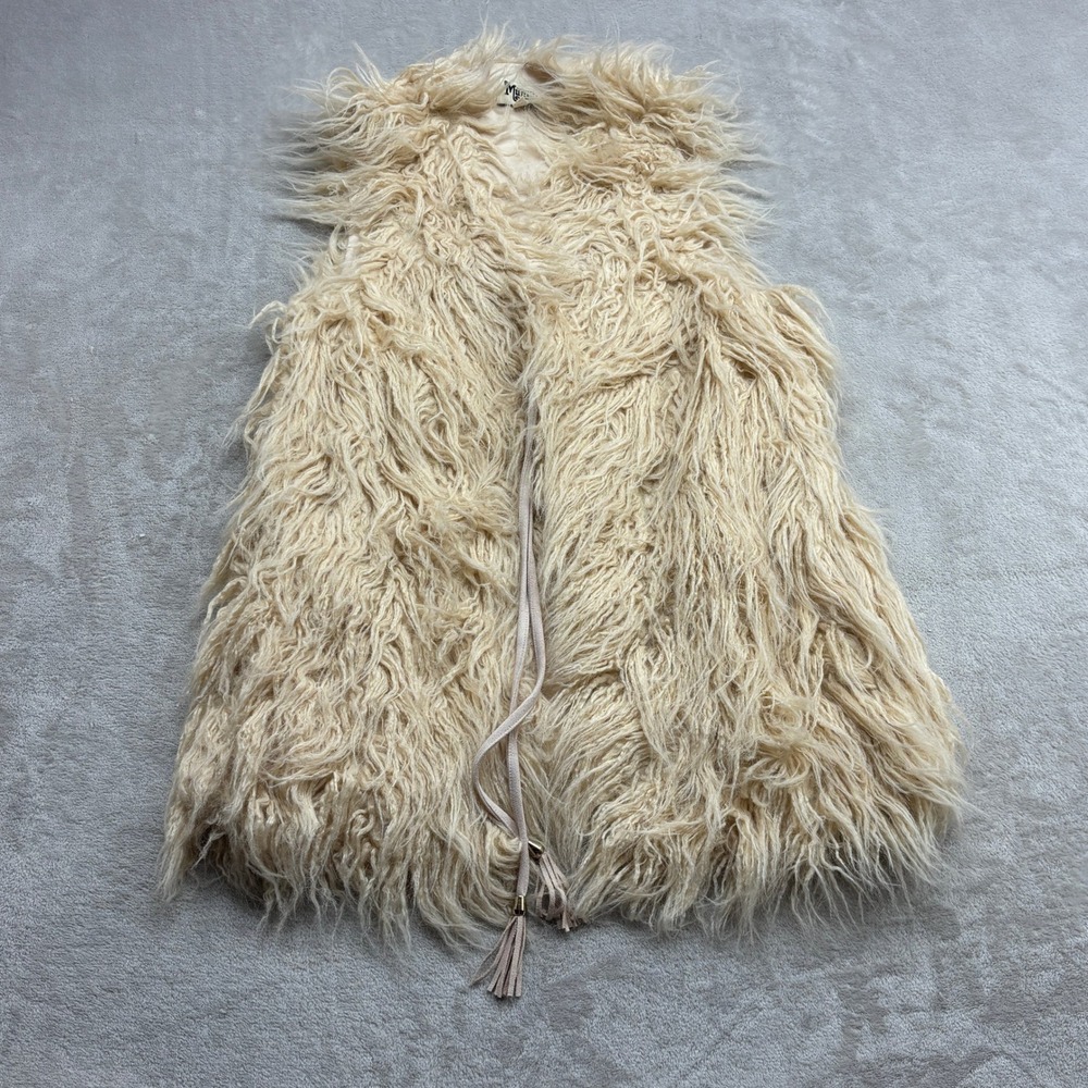 Show Me Your Mumu Luis Vest Women S Rose All Day Faux Fur Shaggy Boho Glam Chic
